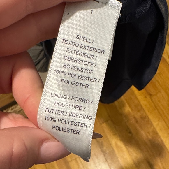 Adrianna Papell Navy Floral Embellished Gown Sz 8 - Picture 4 of 9